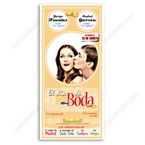 invitación de boda "Cartel de Cine"