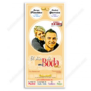 invitación de boda "Cartel de Cine"