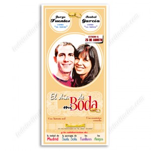 invitación de boda "Cartel de Cine"