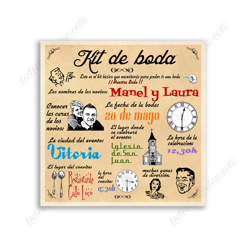 ▷ Invitacion de boda de boda - detalles