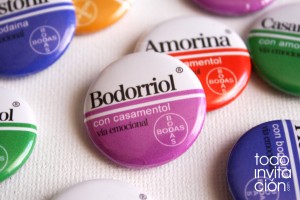 Chapas divertidas para invitados de boda "Medicamentos de boda"