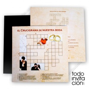 Invitación de boda "Crucigrama"