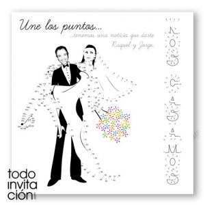 Invitación de boda "Une los puntos"