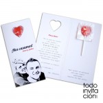 invitacion de boda original con corazones