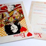 invitacion de boda original con corazones