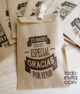 bolsas de kraft para detalles de boda