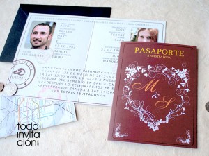 invitacion de boda pasaporte