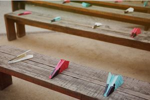 Aviones de papel en tu boda