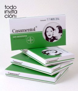 invitacion original caja medicamento