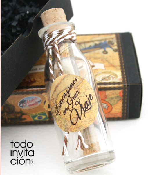 Vegetales Correa Aventurarse ▷ Invitación única de boda MENSAJE EN UNA BOTELLA - invitaciones y detalles  originales