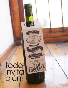 Etiquetas para vino personalizadas boda, comunion bautizo