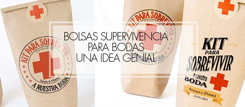 bolsas kit supervivencia para bodas