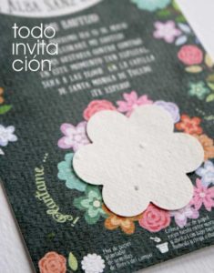 invitaciones plantables de semillas