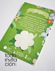 invitaciones plantables de semillas