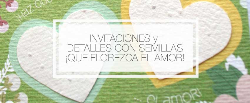 invitaciones de boda semillas plantables