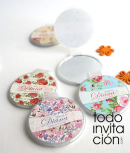 espejos personalizados flores comunion