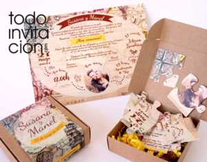 invitacion de boda original puzzle