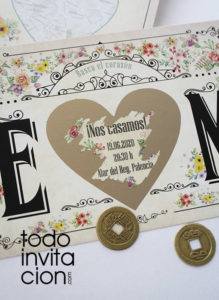 invitacion de boda rasca distitna y original