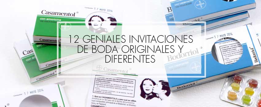 invitaciones de boda diferentes y originales