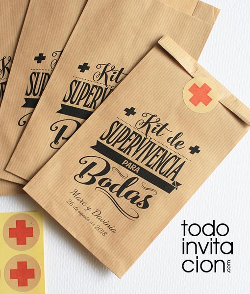 bolsas kit supervivencia boda