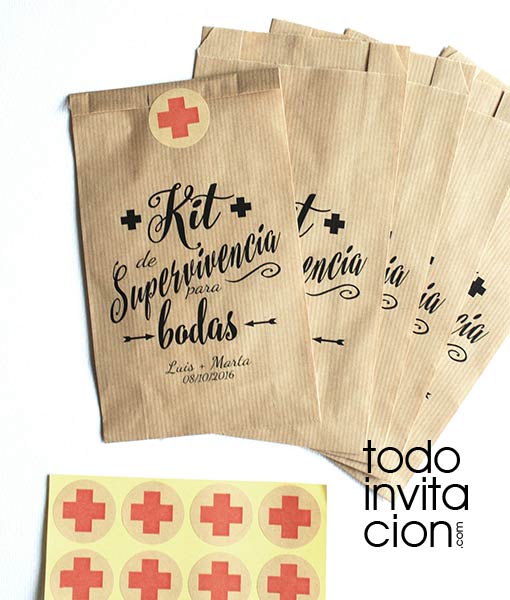 bolsas kit supervivencia boda