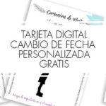 tarjeta digital cambio de fecha boda comunion bautizo gratis