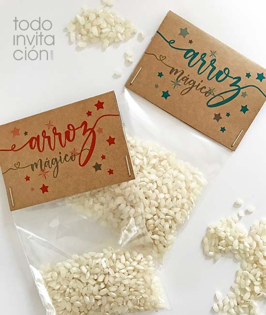 etiquetas gratis para bolsas de arroz de boda