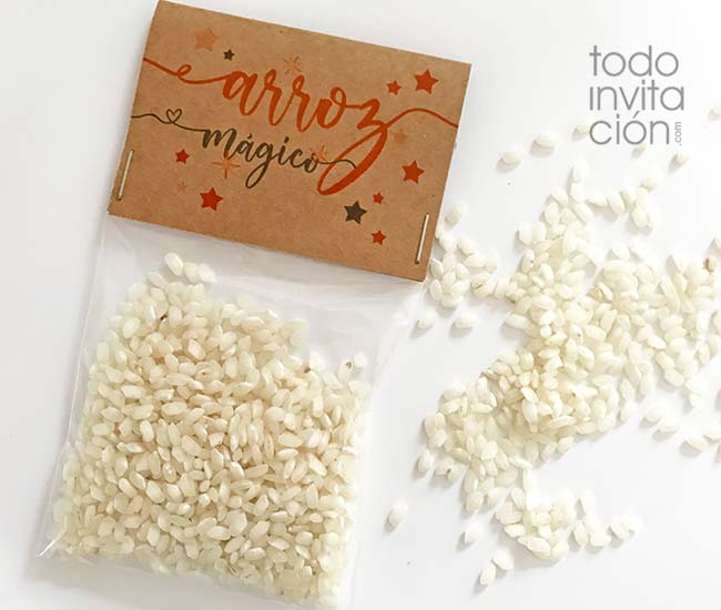 etiquetas gratis para bolsas de arroz de boda