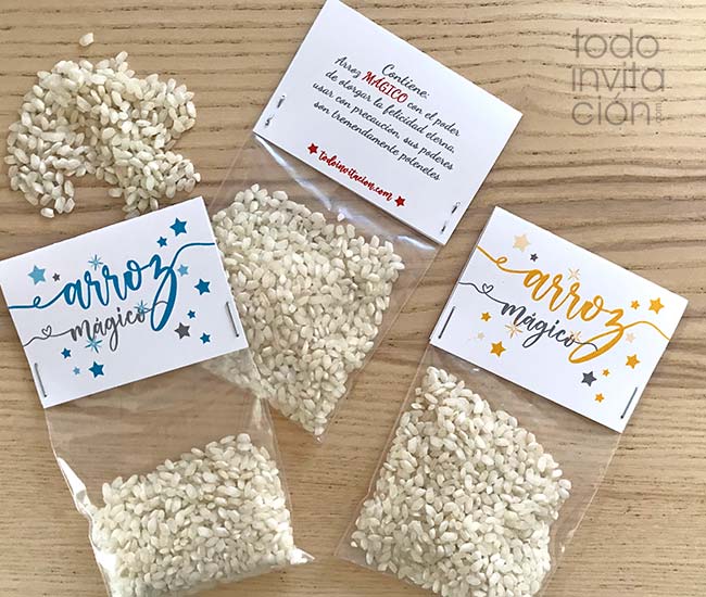 etiquetas gratis para bolsas de arroz de boda