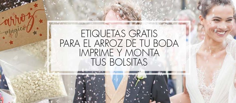 etiquetas imprimilbes gratis para bolsas de arroz de boda