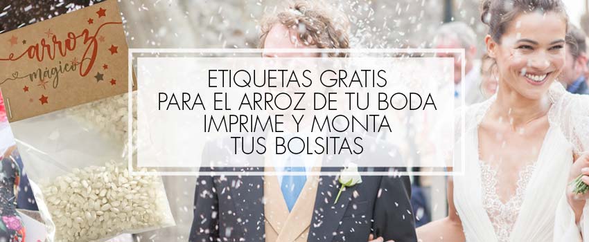 etiquetas imprimilbes gratis para bolsas de arroz de boda