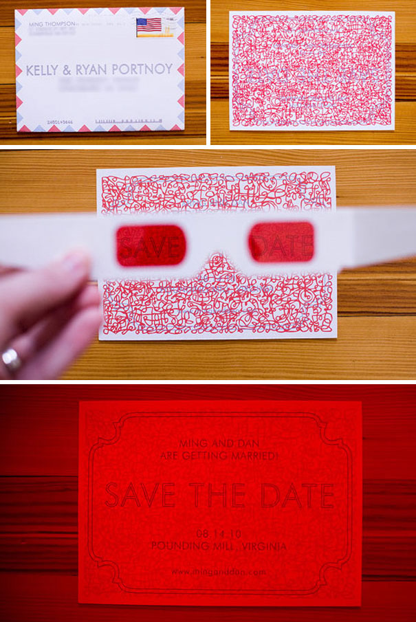 invitacion de boda 3 D