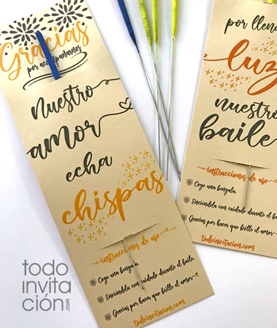 tarjetas gratis para bengalas de boda imprimible
