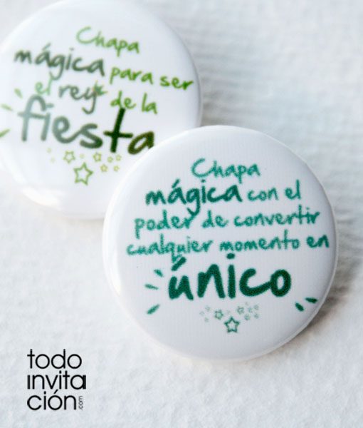 chapas mágicas divertidas para bodas