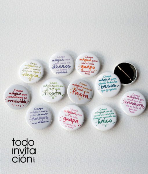 chapas mágicas divertidas para bodas