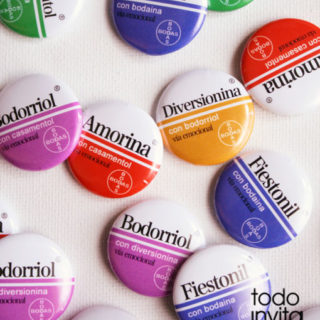 chapas divertidas para bodas medicamentos