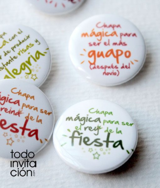 chapas mágicas divertidas para bodas