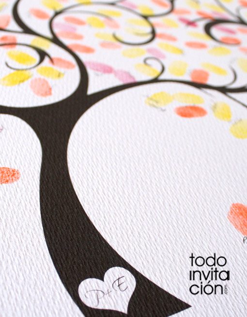 cuadro arbol de huellas boda 20