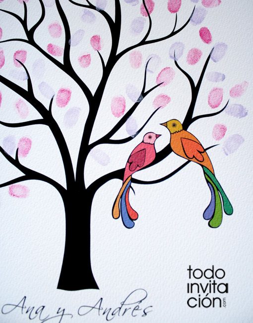 cuadro arbol de huellas boda 23