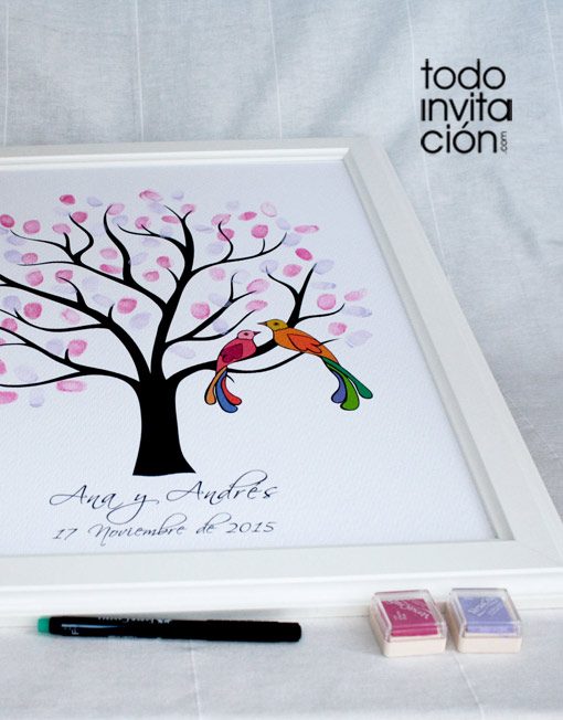 cuadro arbol de huellas boda 23