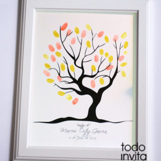 cuadro arbol huellas bautizo 2