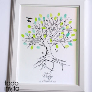 cuadro arbol huellas bautizo 1