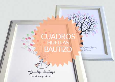 cuadros de huellas bautizos