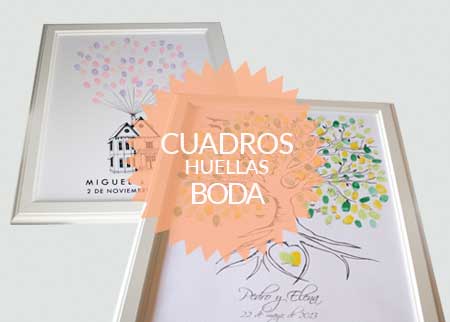 cuadros de huellas bodas