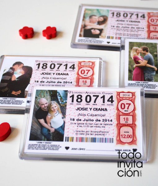 iman detalle original loteria boda