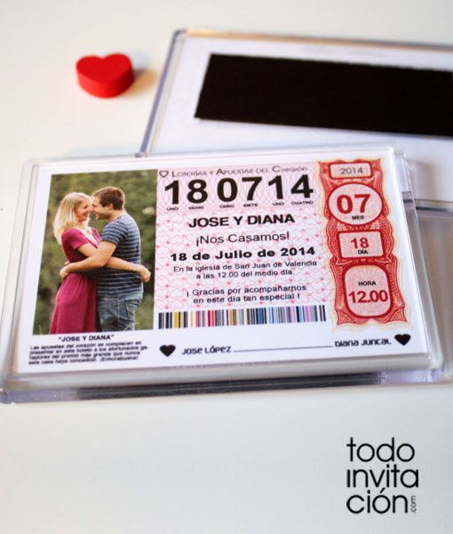 iman detalle original loteria boda