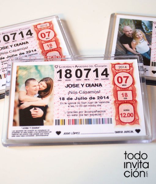 iman detalle original loteria boda