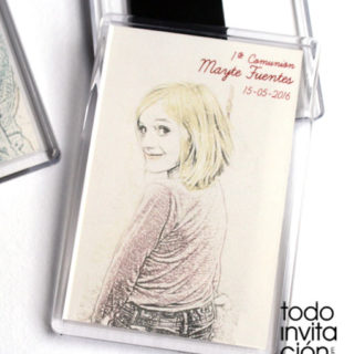 imán retrato lapiz comunión
