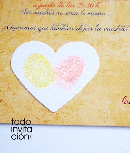 invitacion boda original huellas dactilares 1