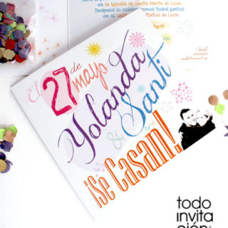 invitacion de boda party original